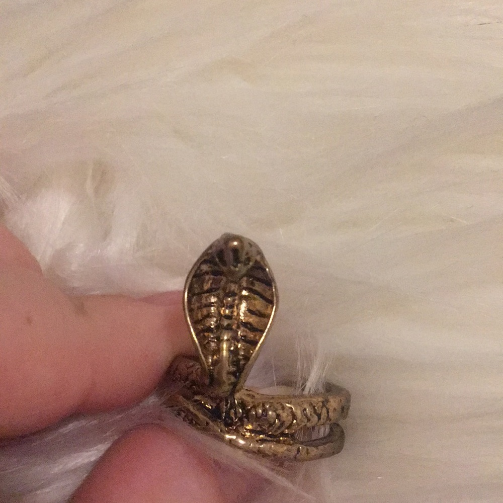 Gold Tone Snake Ring